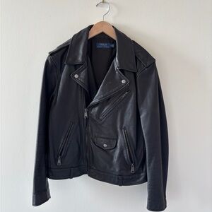 Polo Ralph Lauren Black Leather Jacket